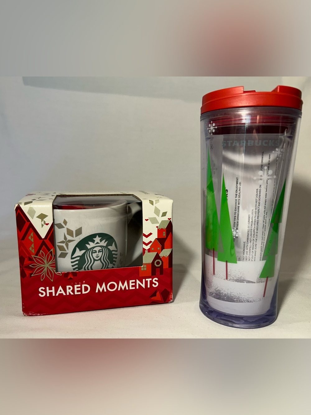 NWT Starbucks 2011 & 2013 Holiday Tumbler & Boxed Mug Bundle